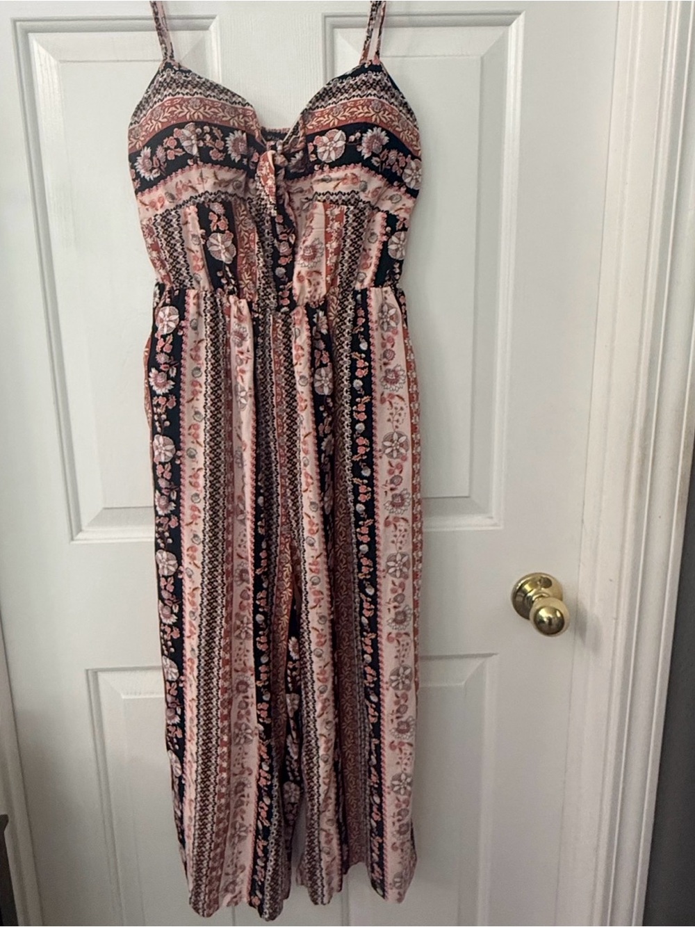 As U Wish Pink and Black Floral Smocked Romper